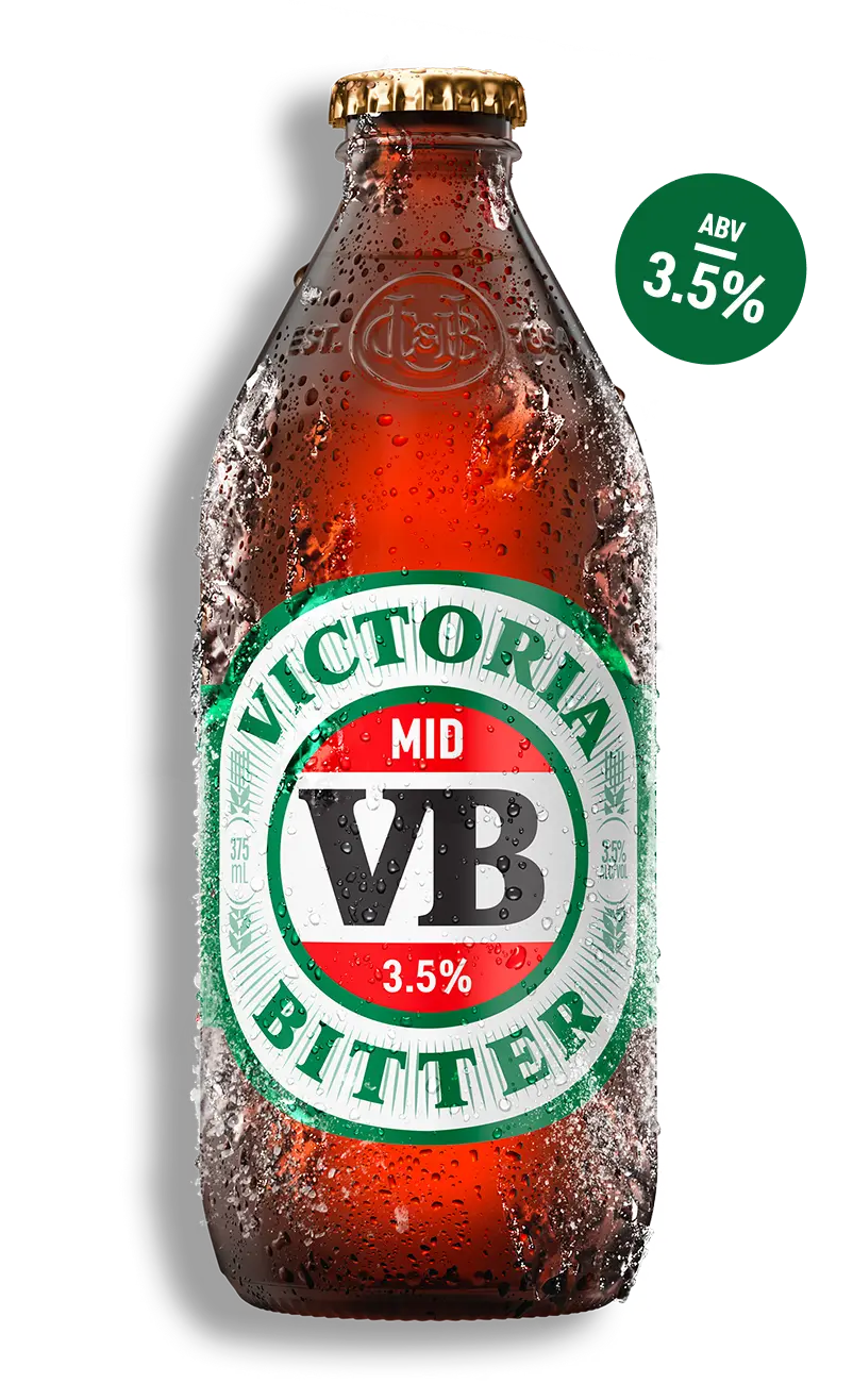 Victoria Bitter Mid Strength Bottle